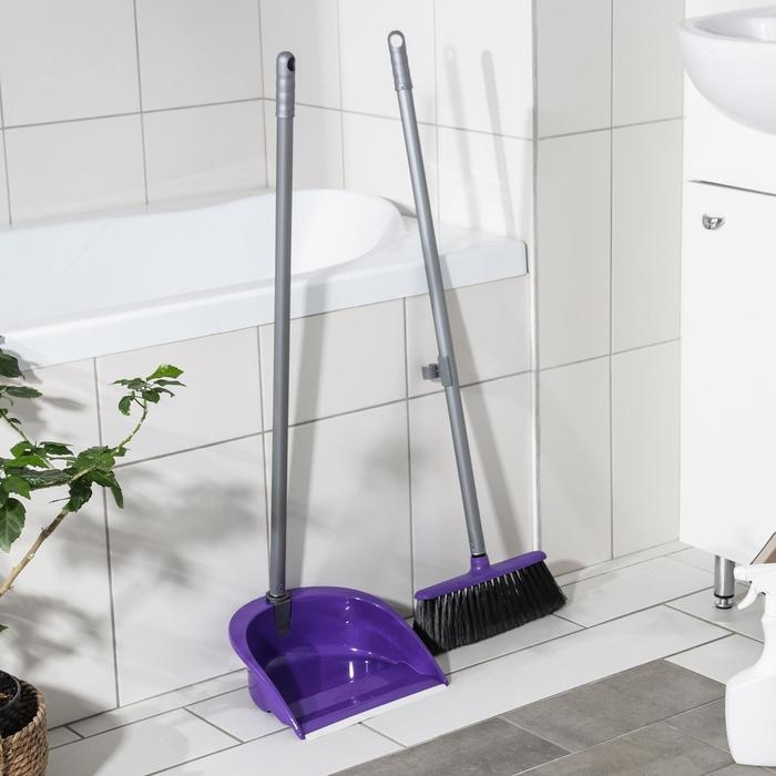 Щётка для пола с совком «Ленивка. Люкс», цвет фиолетовый Щётка для пола с совком «Ленивка. Люкс», цвет фиолетовый