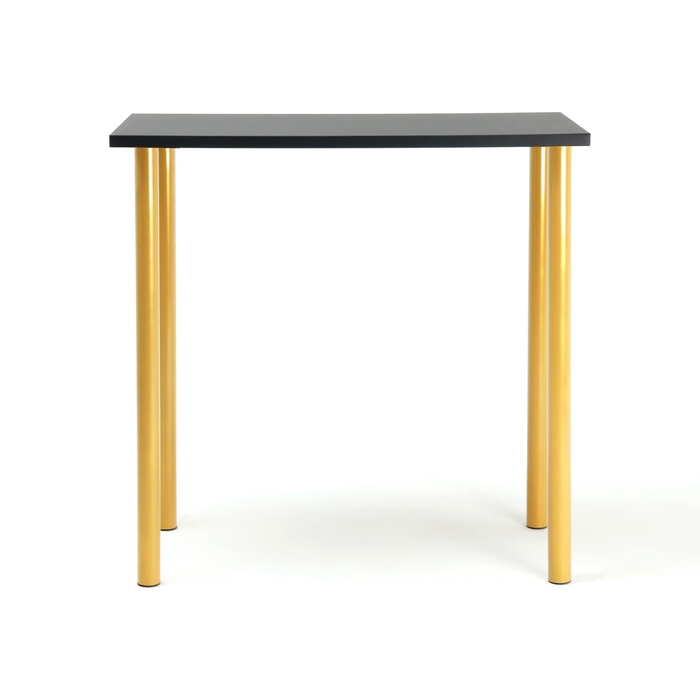 Стол проверки "Эконом",  Шагрень чёрный/ Золотой, 1000х500х800 мм