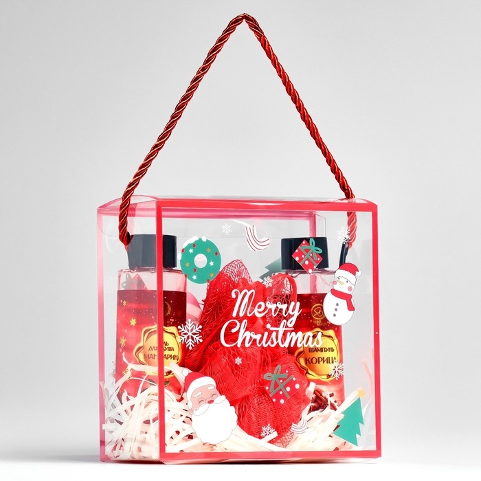 Новогодний подарочный набор косметики &laquo;Волшебница зима&raquo; для душа и ванны, красная серия