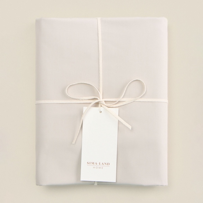 Простыня 300ТС SL Home Percale 235*260 см , цв.молочный, 100% хлопок