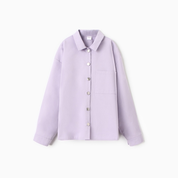 Рубашка детская MINAKU: Jeans collection, цвет лавандовый, рост 140 см Рубашка детская MINAKU: Jeans collection, цвет лавандовый, рост 140 см