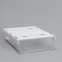 Органайзер для хранения, навесной, 1 секция, с клеевой основой, 20 &times; 17 &times; 6 см, цвет белый/прозрачный