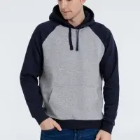 Толстовка унисекс Seattle серый меланж/темно-синий, размер XS Толстовка унисекс Seattle серый меланж/темно-синий, размер XS