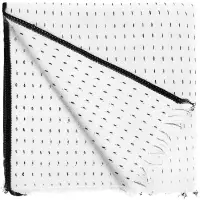 Плед Fringy, белый с черным Плед Fringy, белый с черным