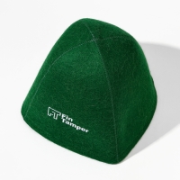 Премиальная шапка для бани из шерсти альпаки, мериноса и шелка, зелёная