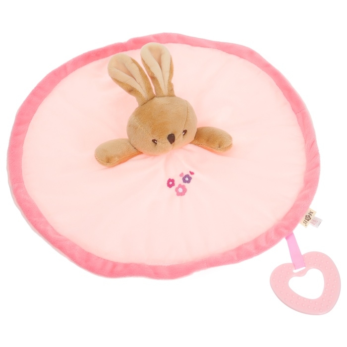 Комфортер - игрушка &laquo;Зайка&raquo;, погремушка, прорезыватель, цвет розовый, Mum&Baby