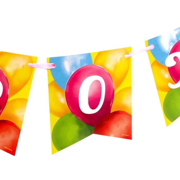 Гирлянда бумажная с лентой &laquo;Воздушные шары&raquo;