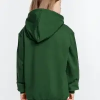 Толстовка с капюшоном детская Kirenga Kids, темно-зеленая, 10 лет