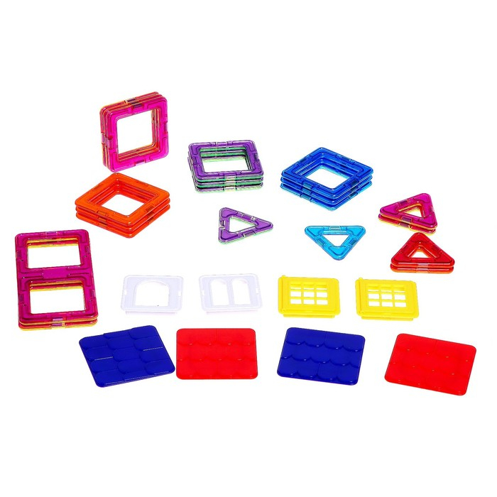 Конструктор магнитный &laquo;Цветные магниты&raquo;, 28 деталей