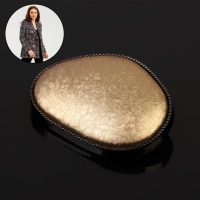 Пуговица металлическая на ножке, декоративная, 30 &times; 42 мм, цвет золотой