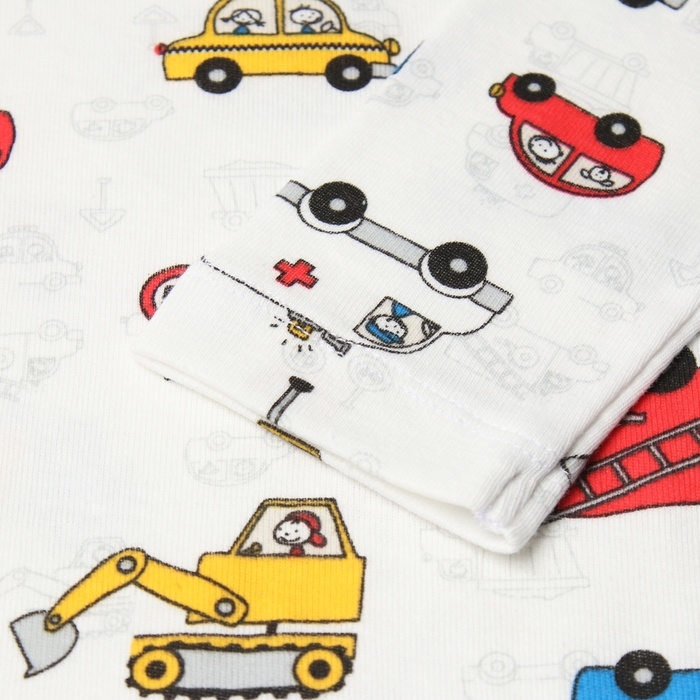 Боди детский, цвет белый/машинки, рост 80 см