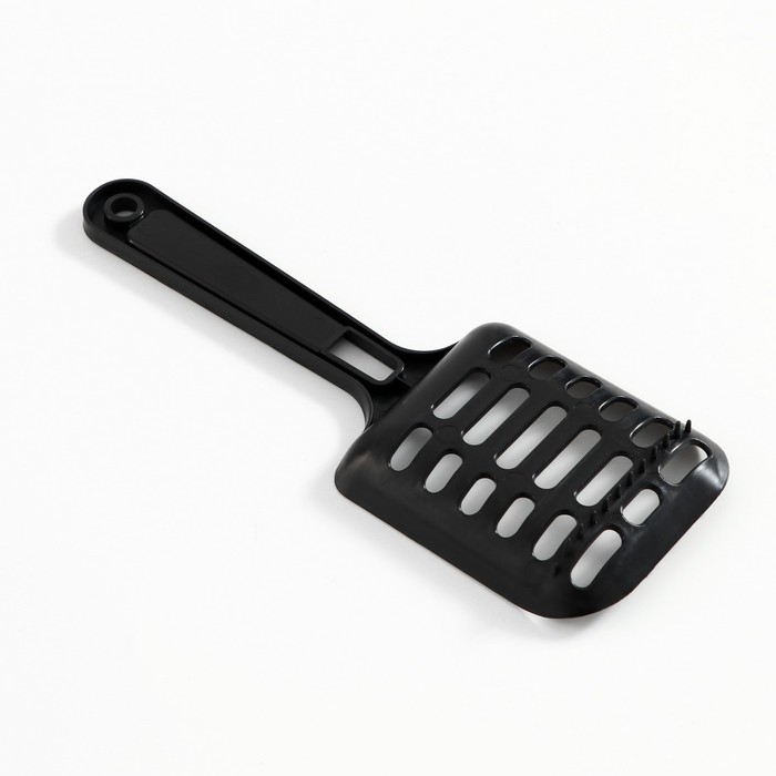 Туалет-домик для кошек закрытый с дверцей 50*38*37 см, черно-белый