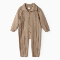 Комбинезон детский вязаный MINAKU, рост 92-98, цвет коричневый