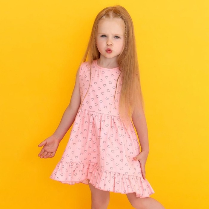 Платье детское KAFTAN &laquo;Сердечки&raquo; р. 98-104
