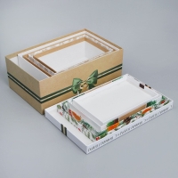 Набор подарочных коробок 5 в 1 &laquo;Новогодний&raquo;, 22 х 14 х 8.5 ‒ 32.5 х 20 х 12.5 см, Новый год