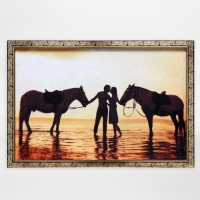 Гобеленовая картина "Прогулка на закате" 44*64 см