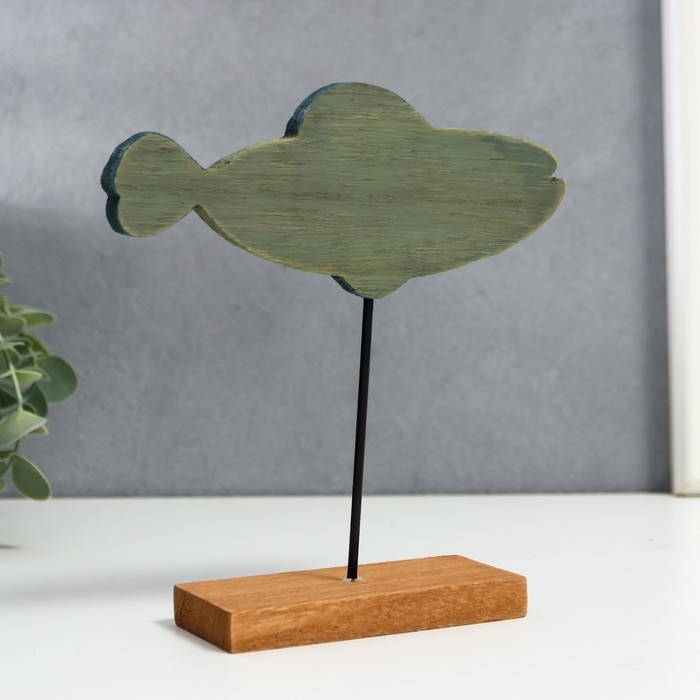 Сувенир дерево "Голубая рыбка" 16х4,5х18 см