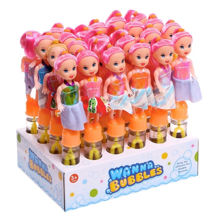 Мыльные пузыри &laquo;Кукла&raquo;, светлая, 2,5 &times; 2,5 &times; 19,5 см