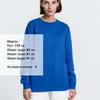 Свитшот унисекс Delta, ярко-синий, размер S
