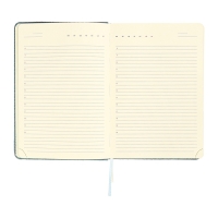 Ежедневник недатированный A5 136 листов кожзам deVENTE. Clair, твердая обложка с поролоном, перфорация, ляссе, блок 70, голубой