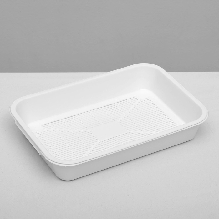 Туалет средний с сеткой 36 х 26 х 6,5 см, белый Туалет средний с сеткой 36 х 26 х 6,5 см, белый