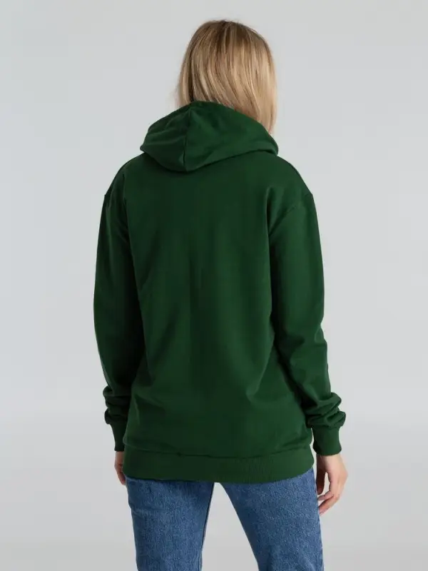 Толстовка на молнии с капюшоном Siverga Heavy 2.0, темно-зеленая, размер XS