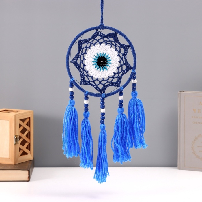 Ловец снов от сглаза Ловец снов от сглаза "Синее солнца" 16х37 см