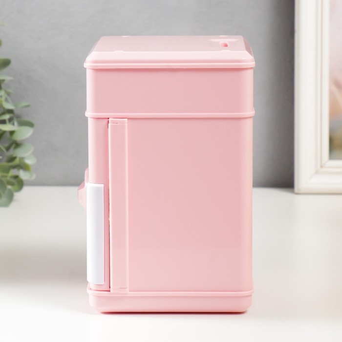 Копилка пластик Копилка пластик "Сейф. Барашка" кодовый замок, звук АА розовый 13х12х19 см