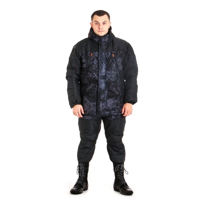 Костюм зимний &laquo;ГЕРКОН&raquo; кмф "черный питон" ткань: Алова/Кошачий глаз, 48-50/170-176