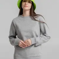 Свитшот унисекс BNC Inspire (Organic), серый меланж, размер S