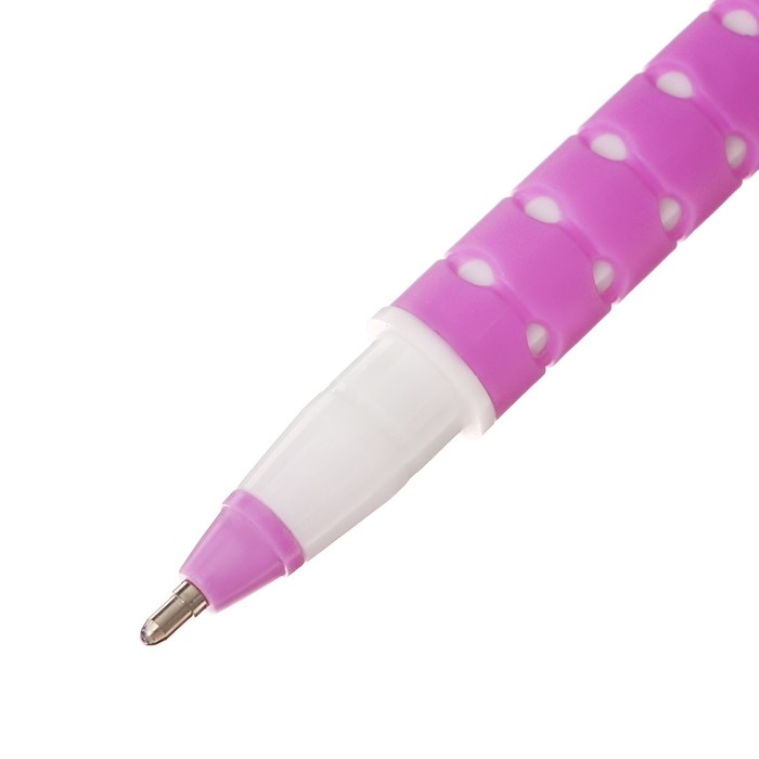 Набор шариковых ручек 12 штук, 1,0мм, корпус белый с резиновым дрежателем, чернила синие, МИКС Набор шариковых ручек 12 штук, 1,0мм, корпус белый с резиновым дрежателем, чернила синие, МИКС