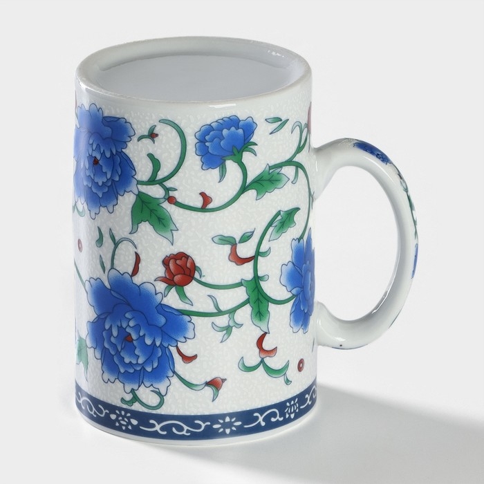 Кружка керамическая с крышкой и ситом «Цветение роз», 300 мл Кружка керамическая с крышкой и ситом «Цветение роз», 300 мл