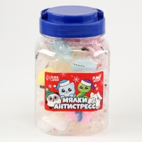 Новогодняя антистресс сквиш мялка, змея &laquo;Весёлый Новый год&raquo;, в банке, фасовка 20 шт.