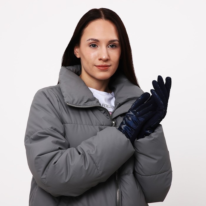 Перчатки женские, безразмерные, с утеплителем, цвет синий Перчатки женские, безразмерные, с утеплителем, цвет синий