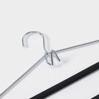 Плечики - вешалка для одежды LaDо́m Doux, 37×31см, многоуровневая, антискользящее покрытие, цвет чёрный Плечики - вешалка для одежды LaDо́m Doux, 37×31см, многоуровневая, антискользящее покрытие, цвет чёрный