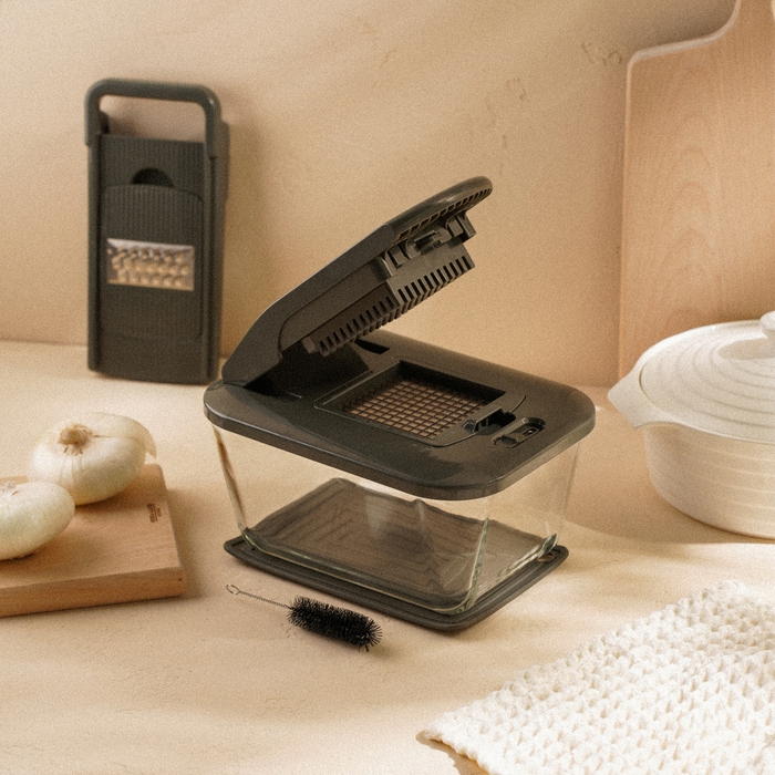 Овощерезка универсальная SL Home &laquo;Оливковая роща&raquo;, 9 в 1, стекло, цвет оливковый