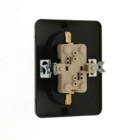 Розетка двухместная Luazon Lighting "Орион", 16 А, скрытая, с з/к, черная Розетка двухместная Luazon Lighting "Орион", 16 А, скрытая, с з/к, черная