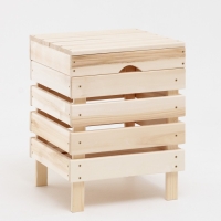 Ящик для белья из дерева "Табурет-2", 40&times;40&times;52см, "Добропаровъ"