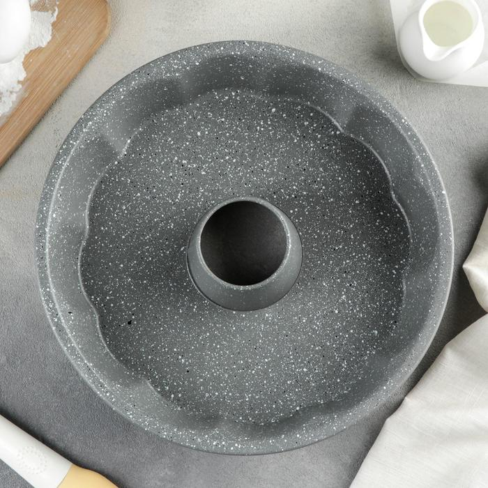 Форма для выпечки «Элин Мрамор. Немецкий кекс», 2,5 л, d=29 см, антипригарное покрытие, цвет серый Форма для выпечки «Элин Мрамор. Немецкий кекс», 2,5 л, d=29 см, антипригарное покрытие, цвет серый