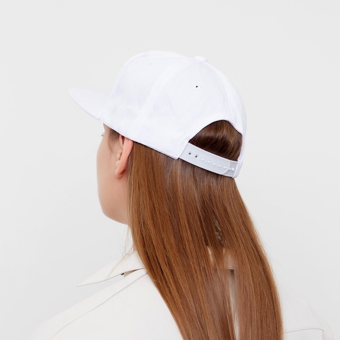 Бейсболка мужская MINAKU с вышивкой цвет белый , размер 56-58