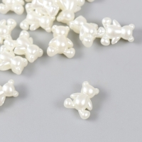 Бусины для творчества пластик "Медвежонок жемчужный" набор 25 шт 0,6х1,2х1,4 см Бусины для творчества пластик "Медвежонок жемчужный" набор 25 шт 0,6х1,2х1,4 см