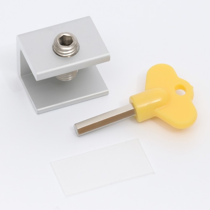Блокиратор для окон и раздвижных дверей &laquo;Ключик&raquo;, под профиль 16 мм, цвет желтый, Крошка Я