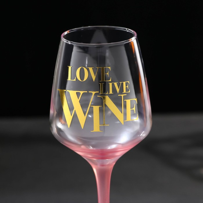 Бокал &laquo;Love live wine&raquo;, 350 мл
