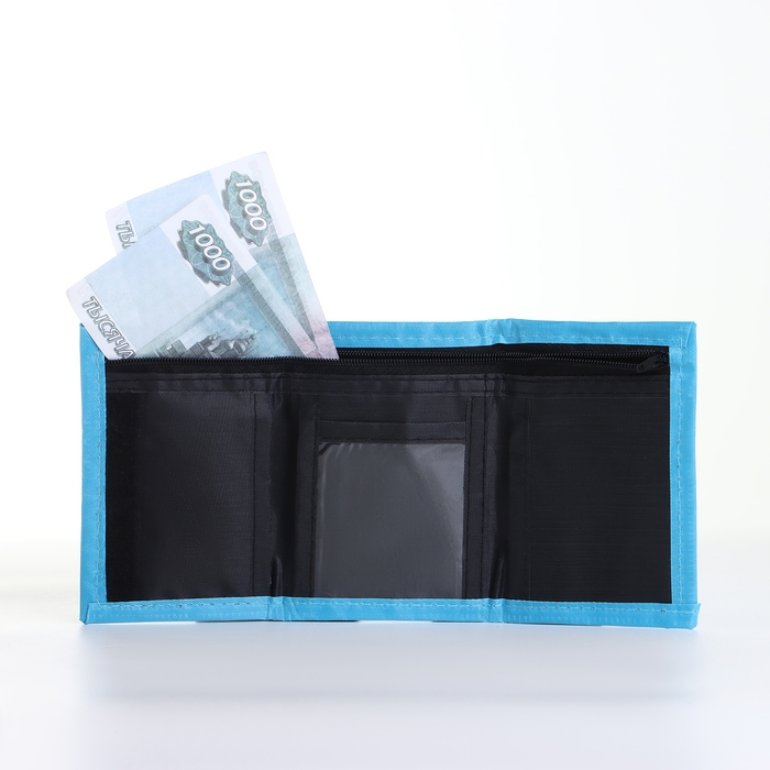 Кошелёк детский на липучке &laquo;Выбражулька&raquo;, цвет голубой