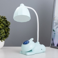 Настольная лампа "Робот" LED 5Вт USB АКБ лазурный 11,8х7,8х31 см RISALUX