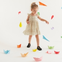 Сарафан для девочки MINAKU &laquo;Ромашки&raquo;, цвет молочный, рост 128 см