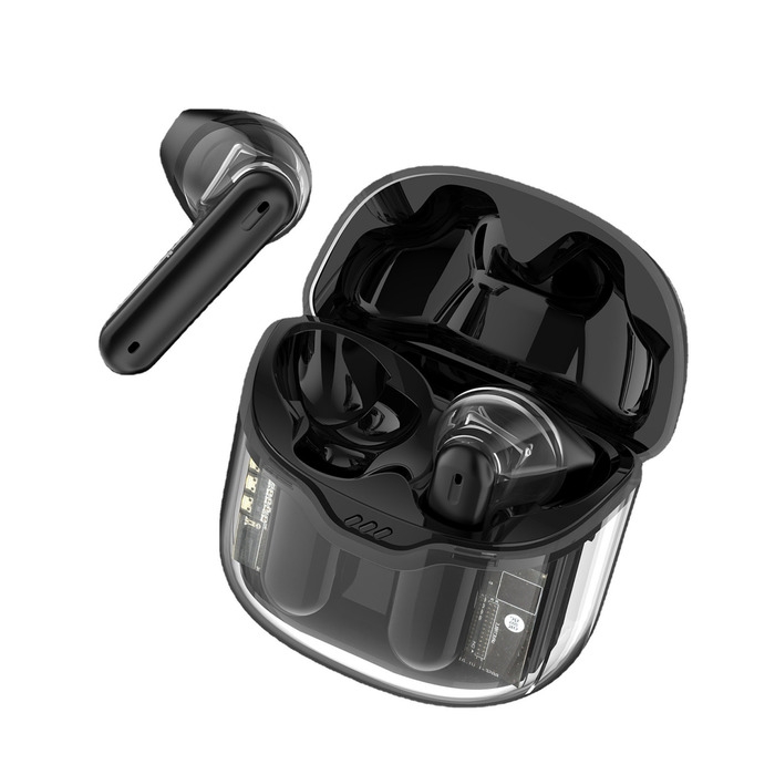 Наушники беспроводные K20, TWS, вкладыши, BT 5.0, 35/260 мАч, прозрачные, чёрные Наушники беспроводные K20, TWS, вкладыши, BT 5.0, 35/260 мАч, прозрачные, чёрные