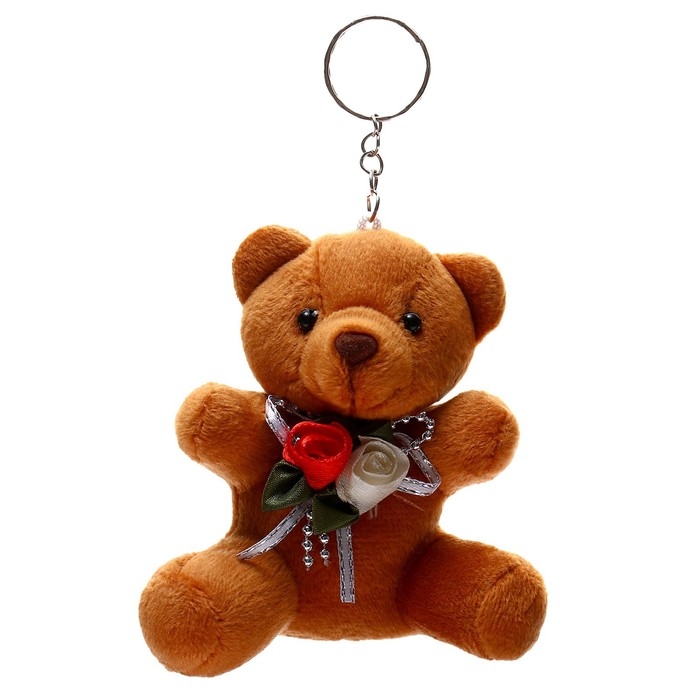 Брелок «Мишка с цветами», цвета МИКС Брелок «Мишка с цветами», цвета МИКС