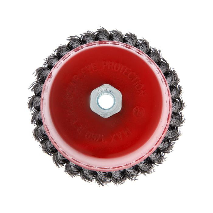 Щетка металлическая для УШМ ЛОМ, крученая проволока, "чашка", М14, 150 мм