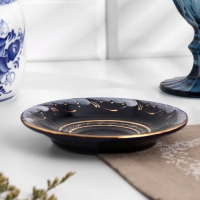 Блюдце "Каракум", d-13см, кобальтовая глазурь